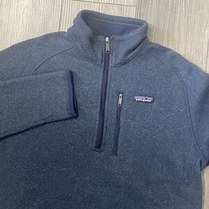 Patagonia Better Sweater Men's M Quarter 1/4 Zip Blue Pullover Outdoor Fleece